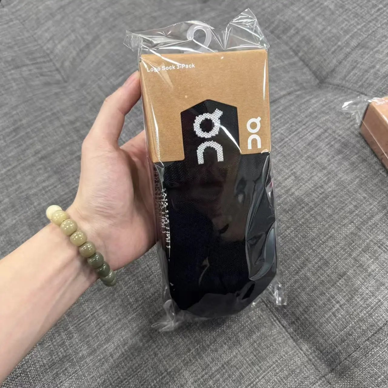 On Logo Sock 3-Pack Black Socks - 5