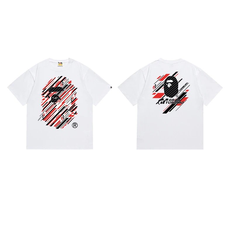 A Bathing Ape T-Shirts Head Graphic — 152 white