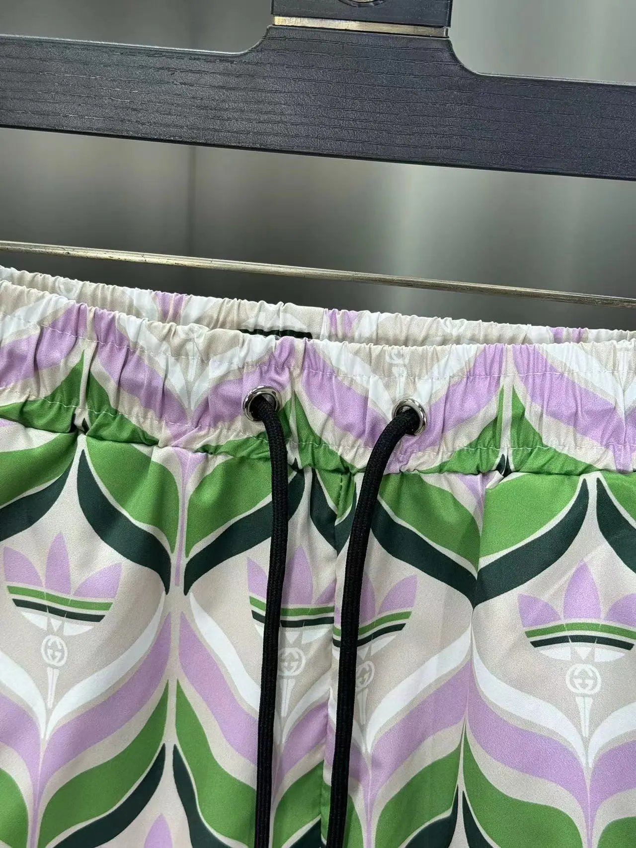 Balenciaga Printed Drawstring Shorts Multicolor - 12