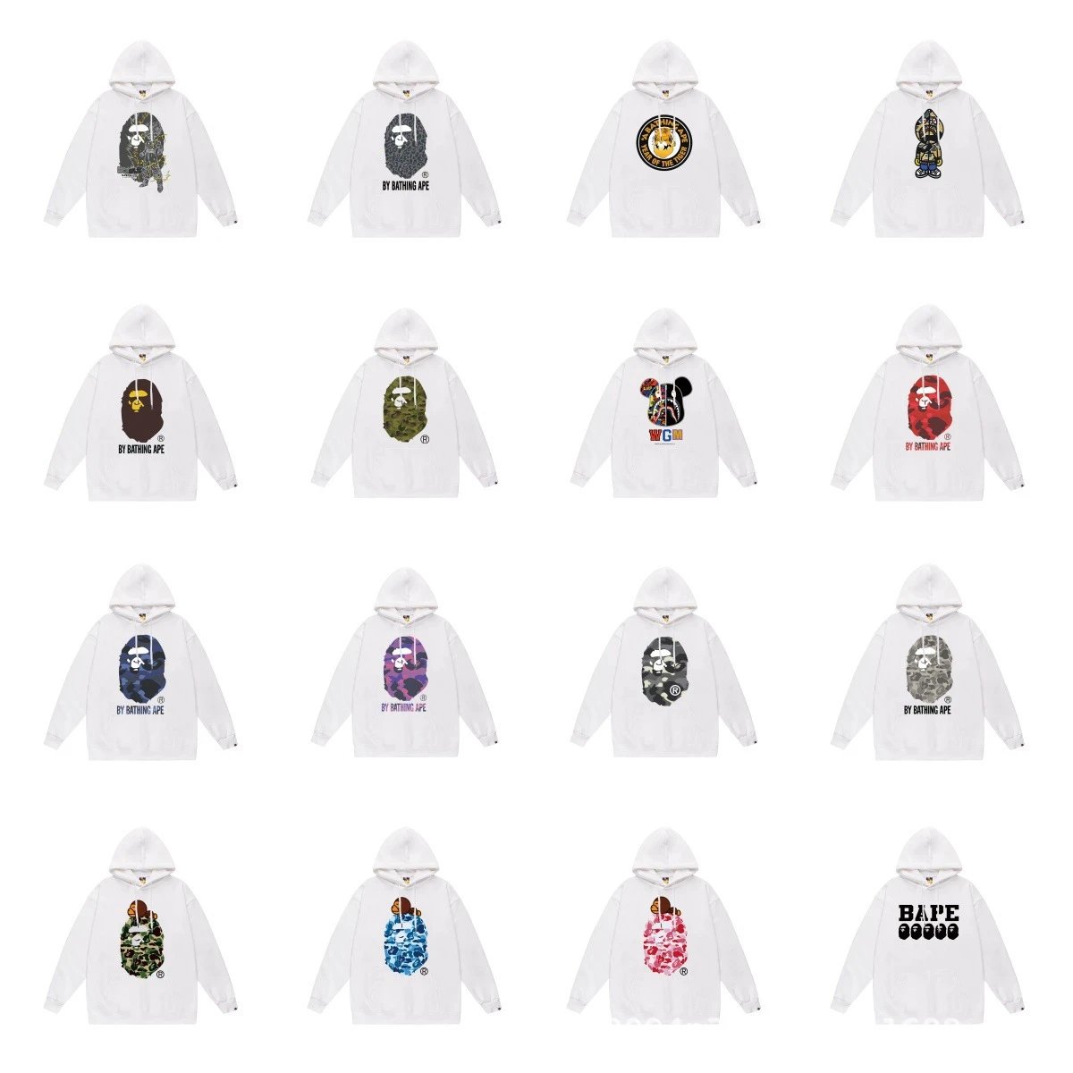 BAPE (A Bathing Ape) White Hoo