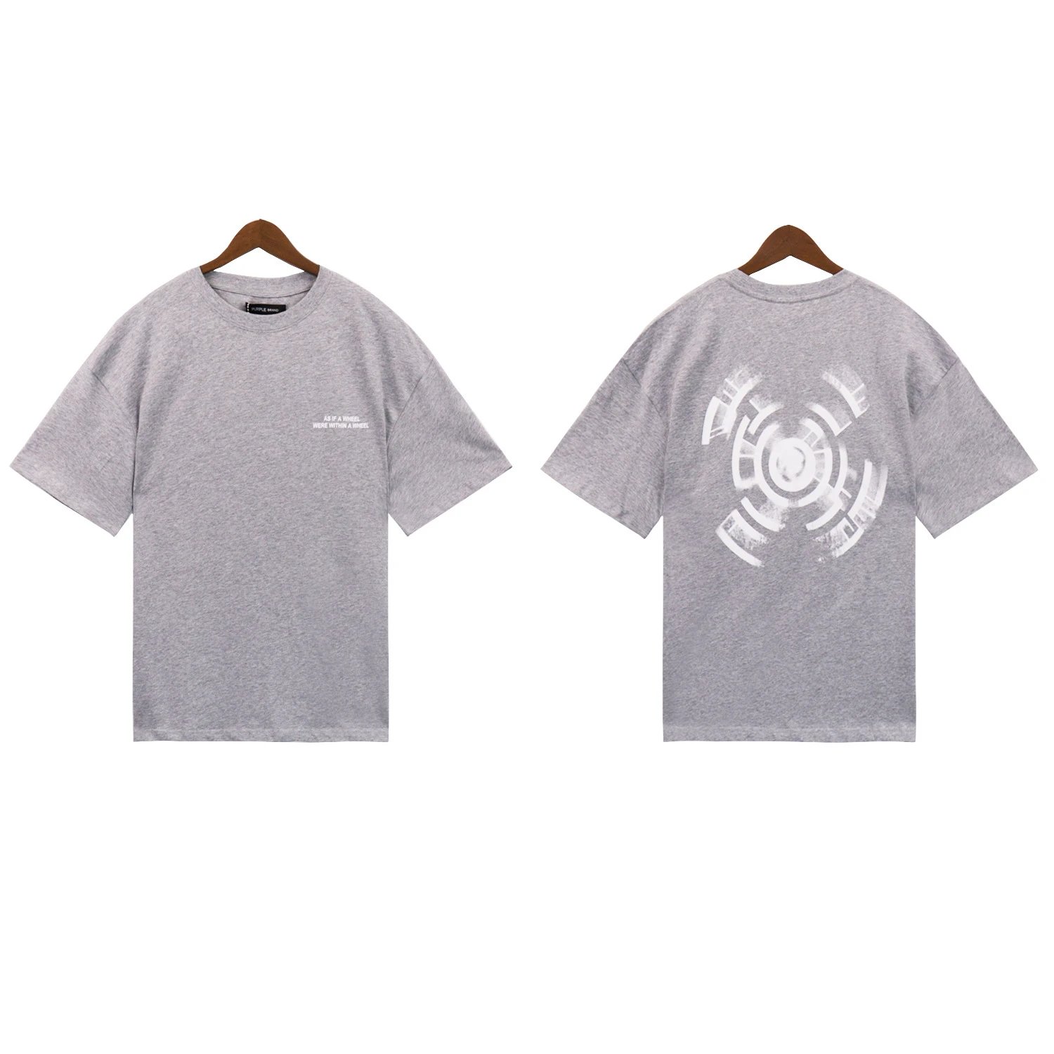 Purple Brand T-Shirts Graphic Print — 2341 gray