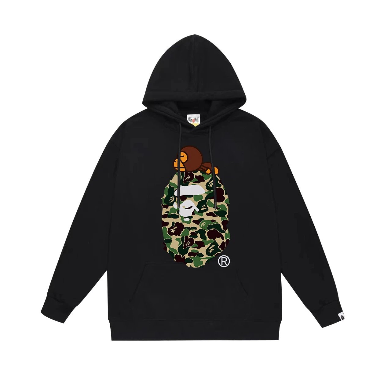 BAPE Hoodies & Sweatshirts Graphic Pullover Hoodie — 648 black and green