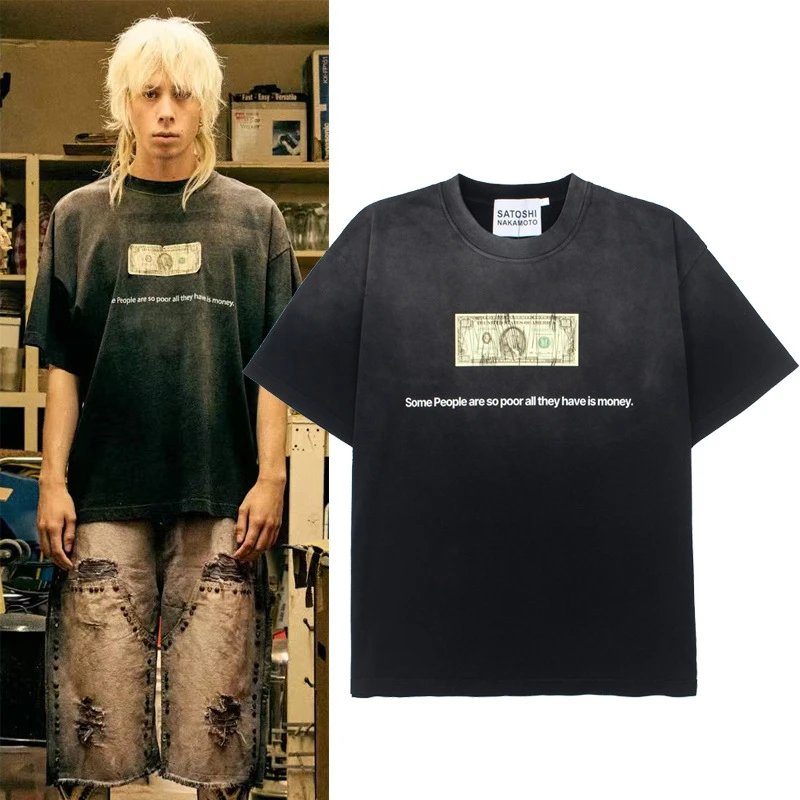 Satoshi Nakamoto T-Shirts Graphic studded T-Shirt — CZ9708