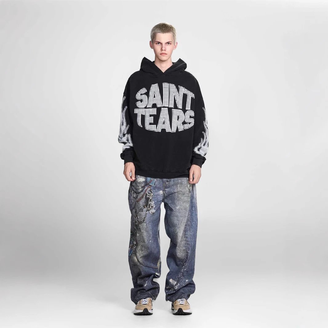 Unbranded Hoodies & Sweatshirts Washed Graphic Pullover Hoodie image 4