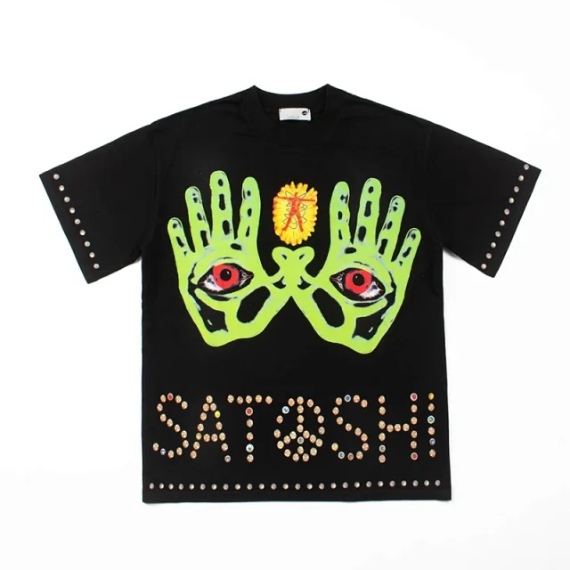 Satoshi Nakamoto T-Shirts Graphic studded T-Shirt product detail image 3