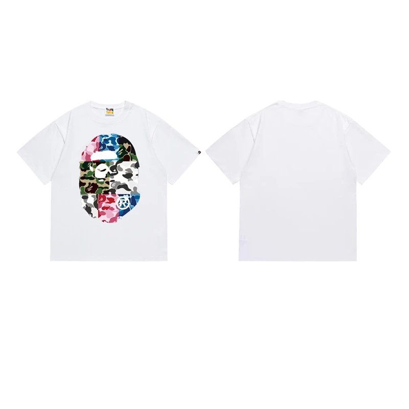 A Bathing Ape T-Shirts Head Graphic — 148 white