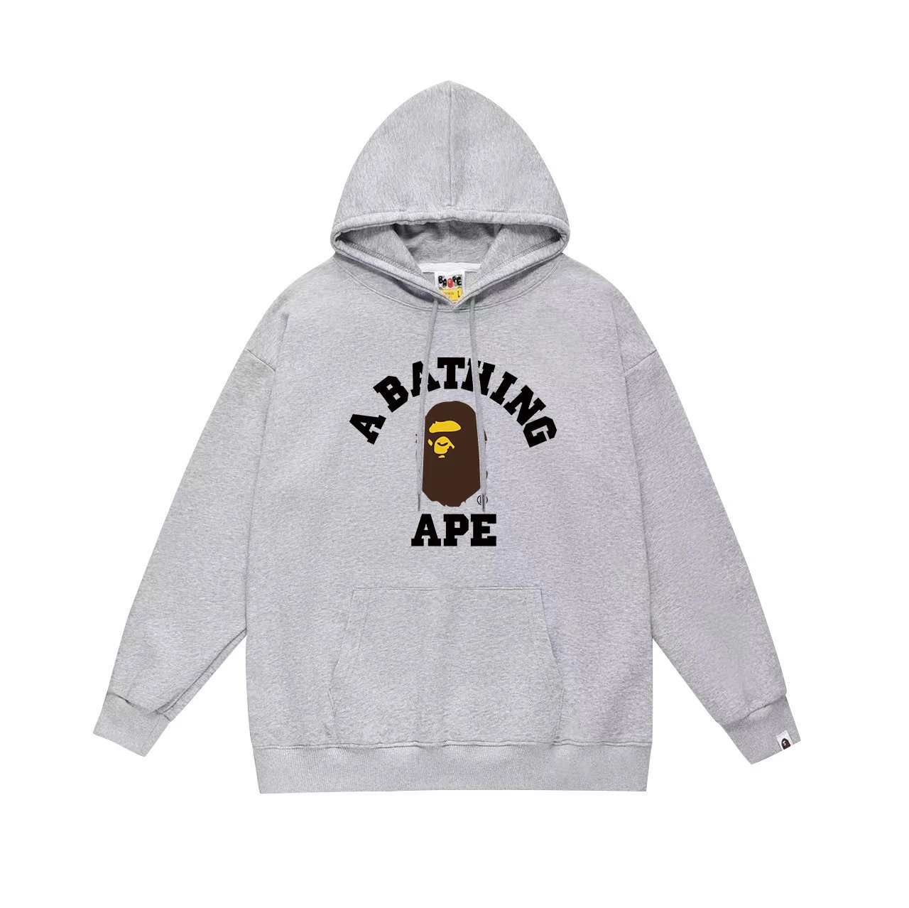 A Bathing Ape Hoodies & Sweatshirts Camo Head Graphic Pullover Hoodie — 657 gray