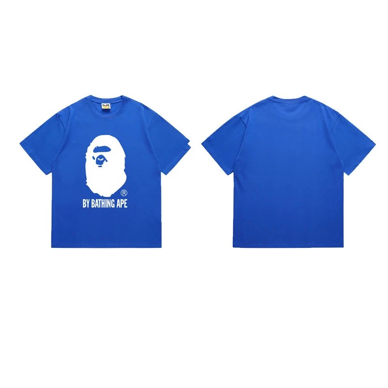 A Bathing Ape T-Shirts Head Graphic Print — 164 Klein blue