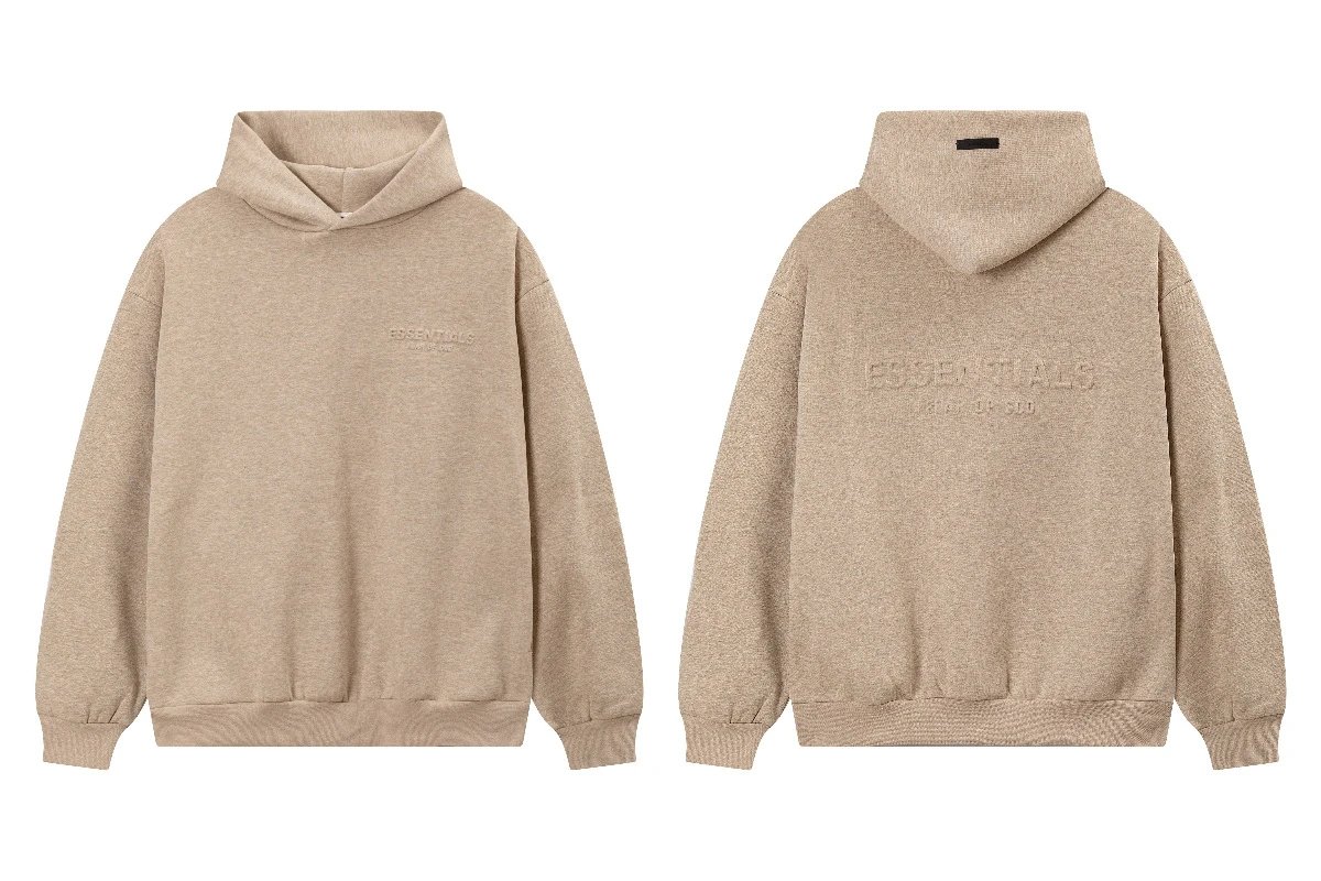 Fear of God ESSENTIALS Hoodies & Sweatshirts Logo Pullover Hoodie — 2266 Twilight Cloud Gold
