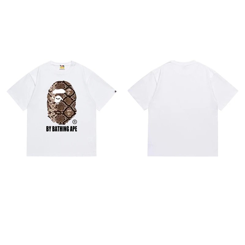 A Bathing Ape T-Shirts Head Graphic Print — 171 white