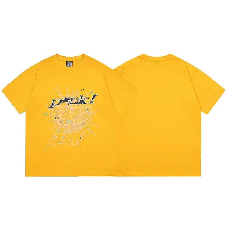 Sp5der T-Shirts Graphic Print — S 10 Yellow