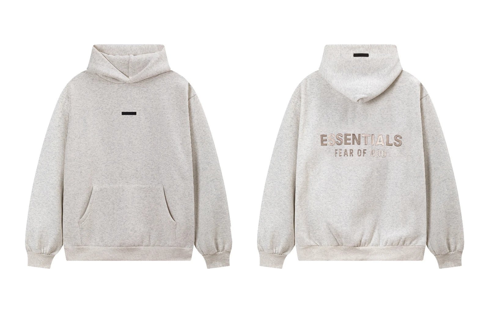 Fear of God ESSENTIALS Hoodies & Sweatshirts Logo Pullover Hoodie — 2270 Oat gray