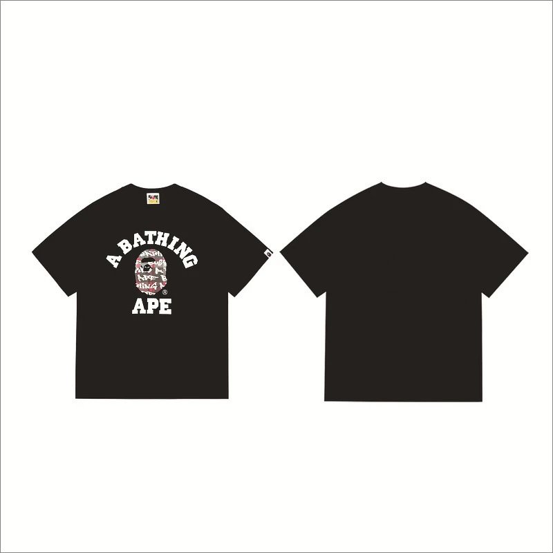 BAPE T-Shirts Hot Wheels Graphic Short-Sleeve T-Shirt — 259 Black and red