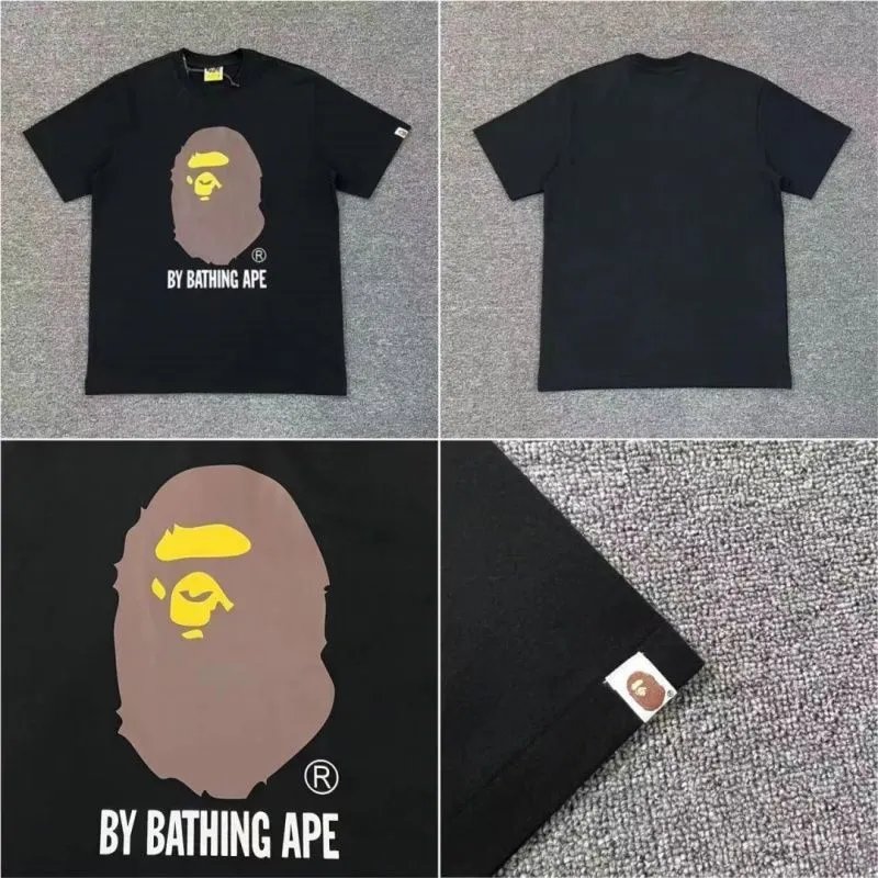 A Bathing Ape T-Shirts Head Graphic T-Shirt — Black 223