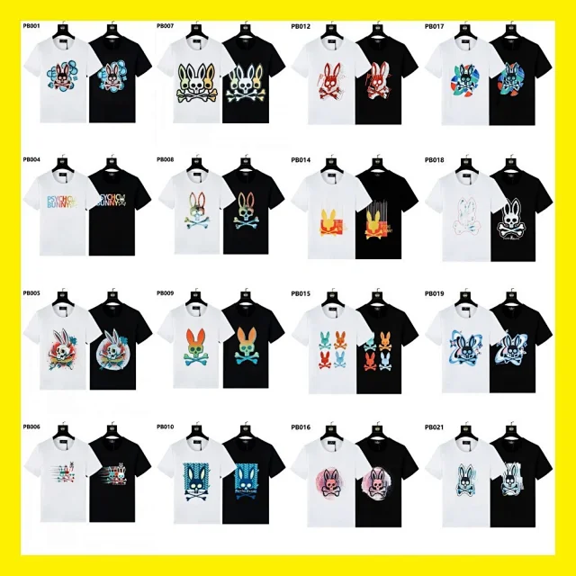 Psycho Bunny T-Shirts Rabbit skull graphic short-sleeve product detail image 2