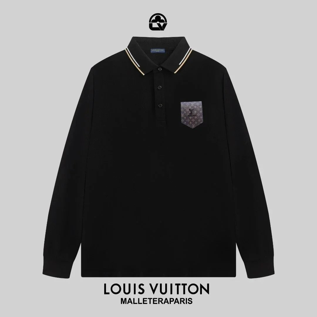 Louis Vuitton Malletier Paris White Long-Sleeve Polo Shirt - 5