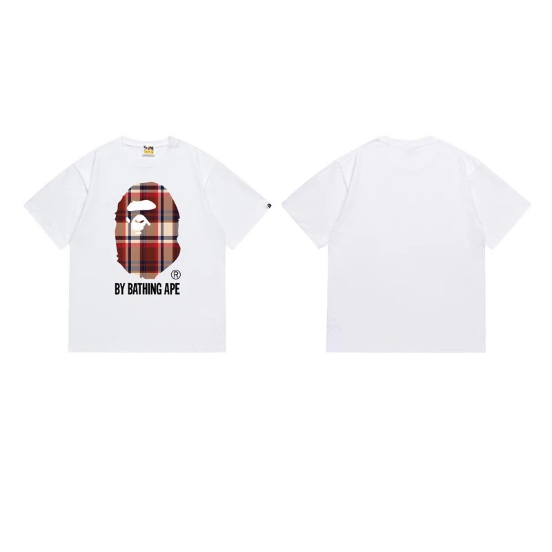 A Bathing Ape T-Shirts Head Graphic — 150 white red