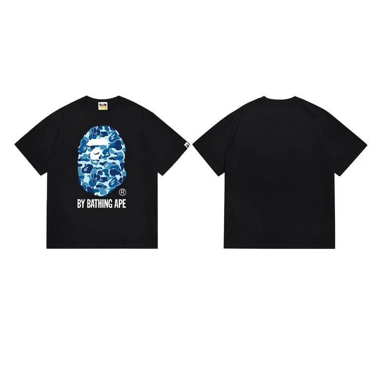 A Bathing Ape T-Shirts Head Graphic — 151 black and blue