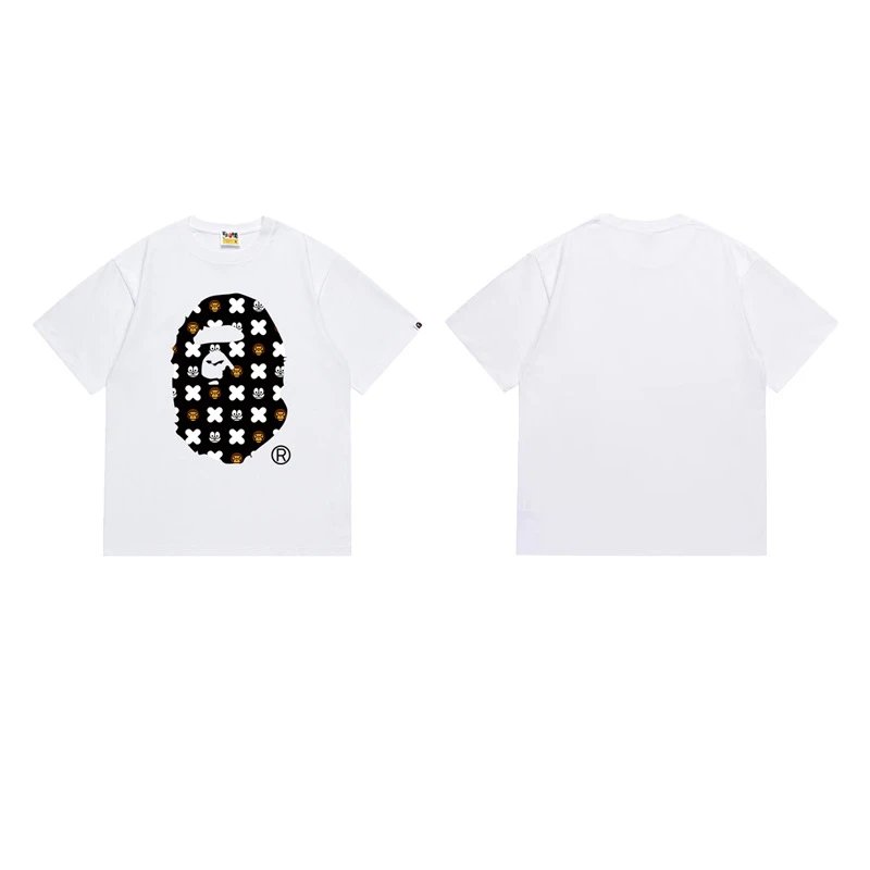 A Bathing Ape T-Shirts Head Graphic — 156 white