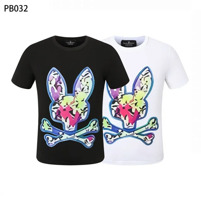 Psycho Bunny T-Shirts Rabbit skull graphic short-sleeve product detail image 17