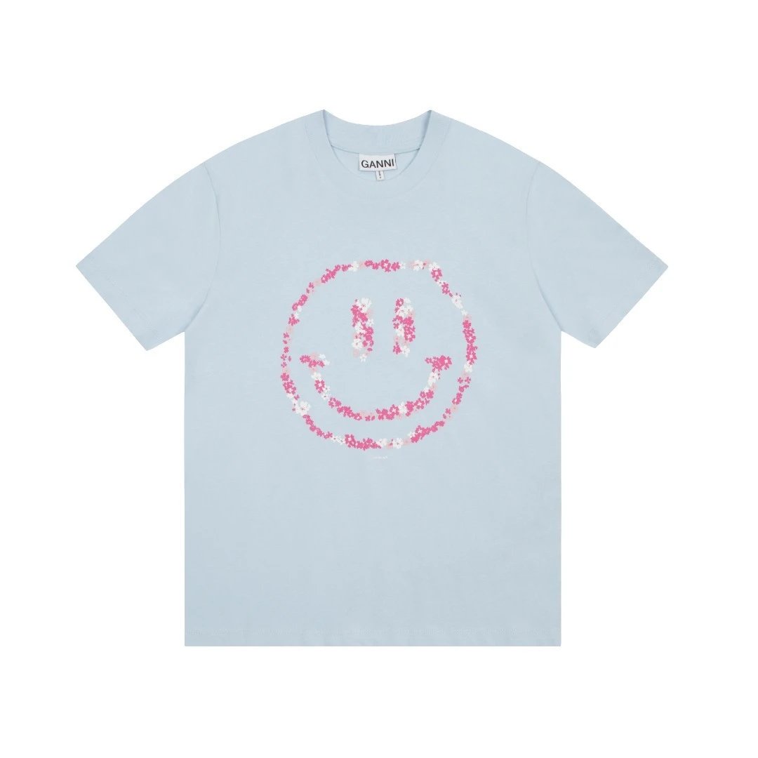 GANNI T-Shirts Graphic Print Short-Sleeve T-Shirt — 2
