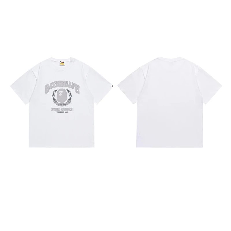 A Bathing Ape T-Shirts Head Graphic Print — 169 white