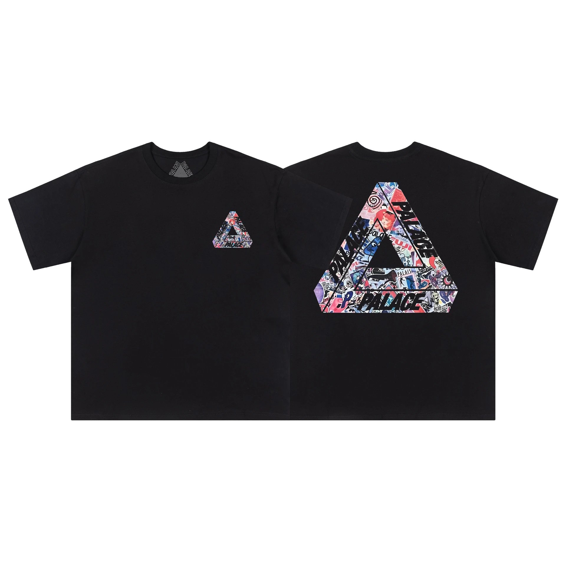 Palace T-Shirts Tri-Ferg Graphic — 01 Black