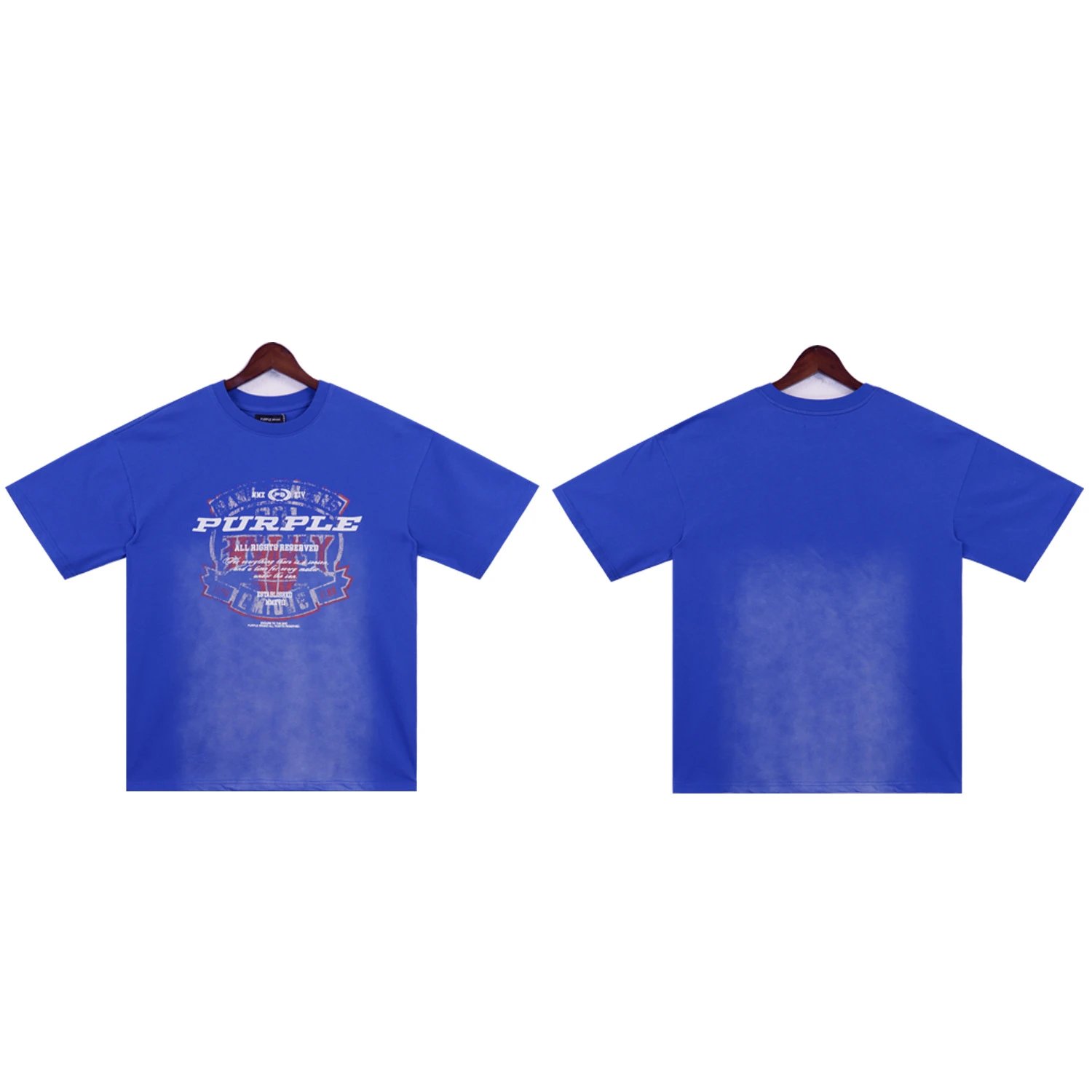 Purple Brand T-Shirts Graphic Print — 2322 Blue
