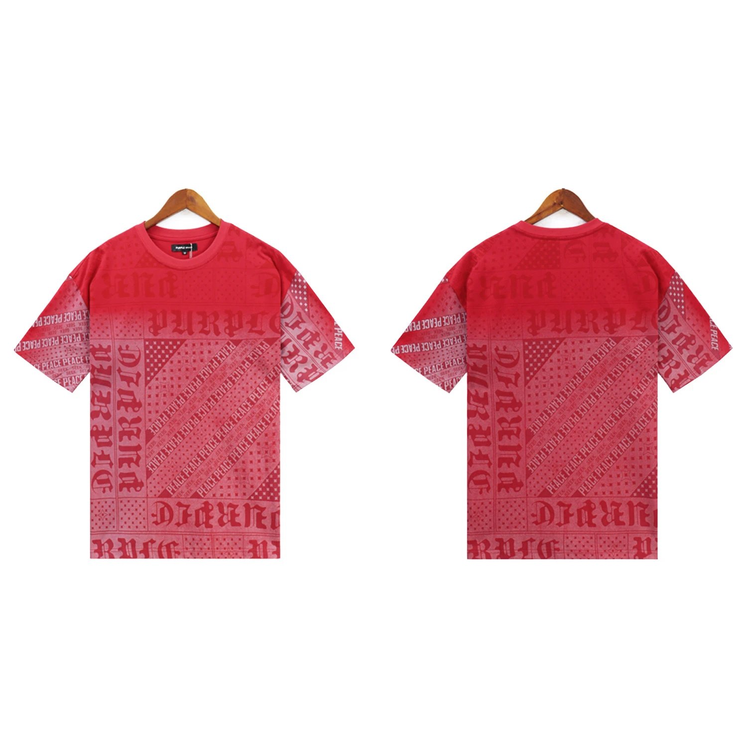 Purple Brand T-Shirts Graphic Print — 2397 red