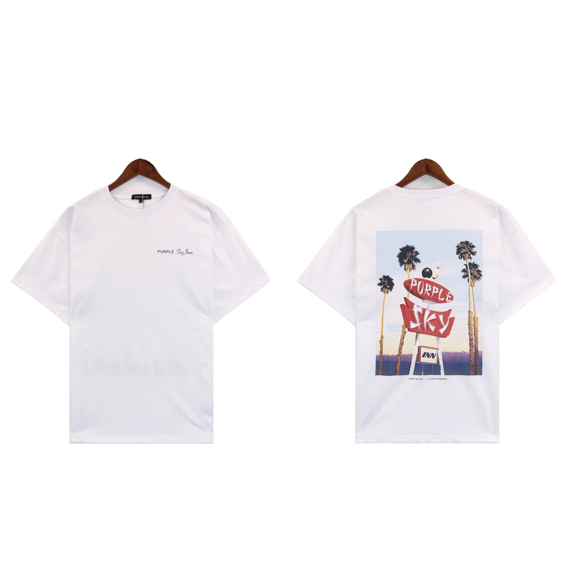 Purple Brand T-Shirts Graphic Print — 2383 white