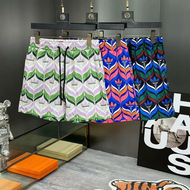 adidas Shorts Trefoil geometric-print drawstring product detail image 3