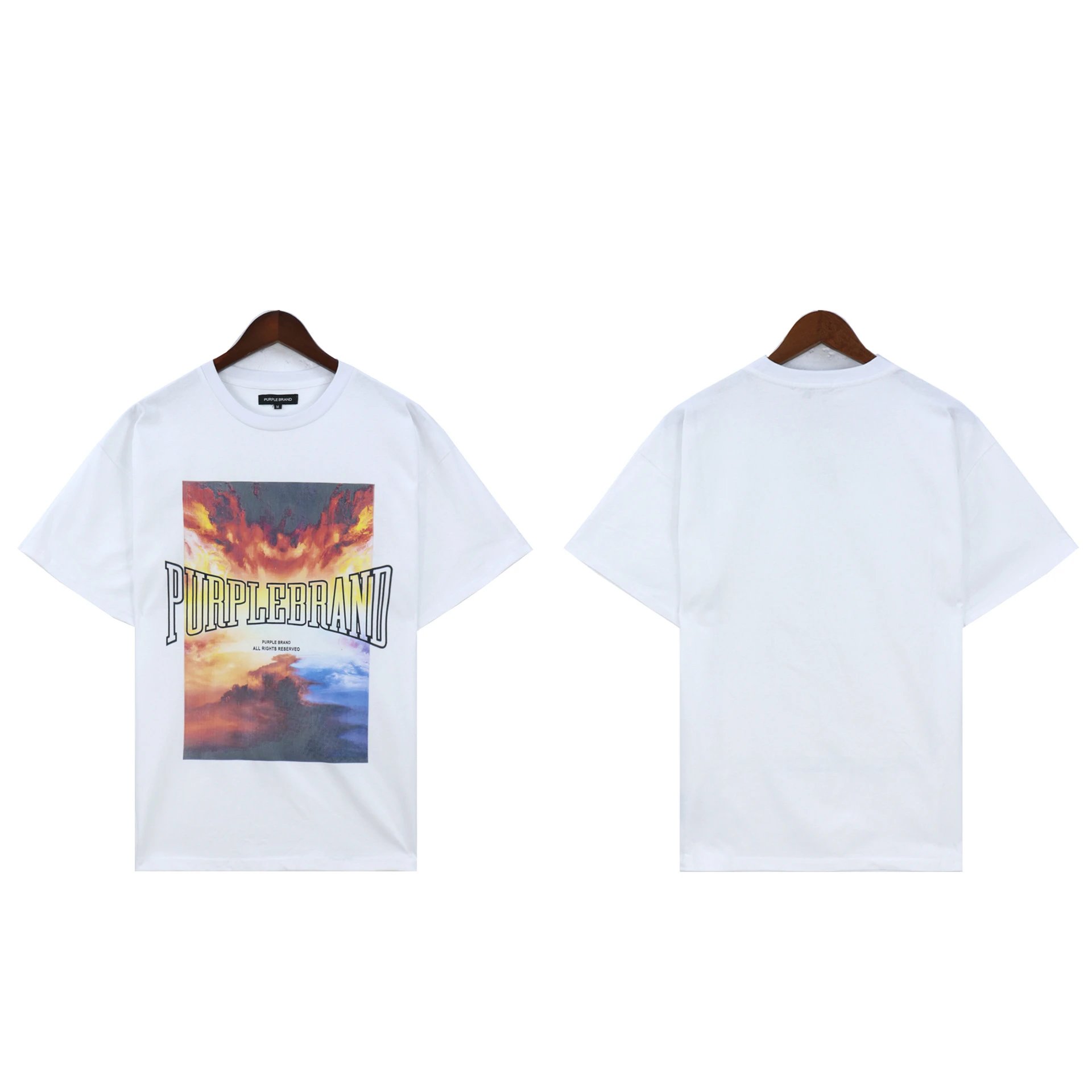 Purple Brand T-Shirts Graphic Print — 2381 white