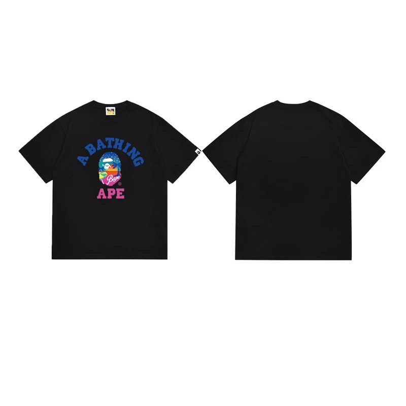 A BATHING APE T-Shirts Graphic Print T-Shirt — 125 black