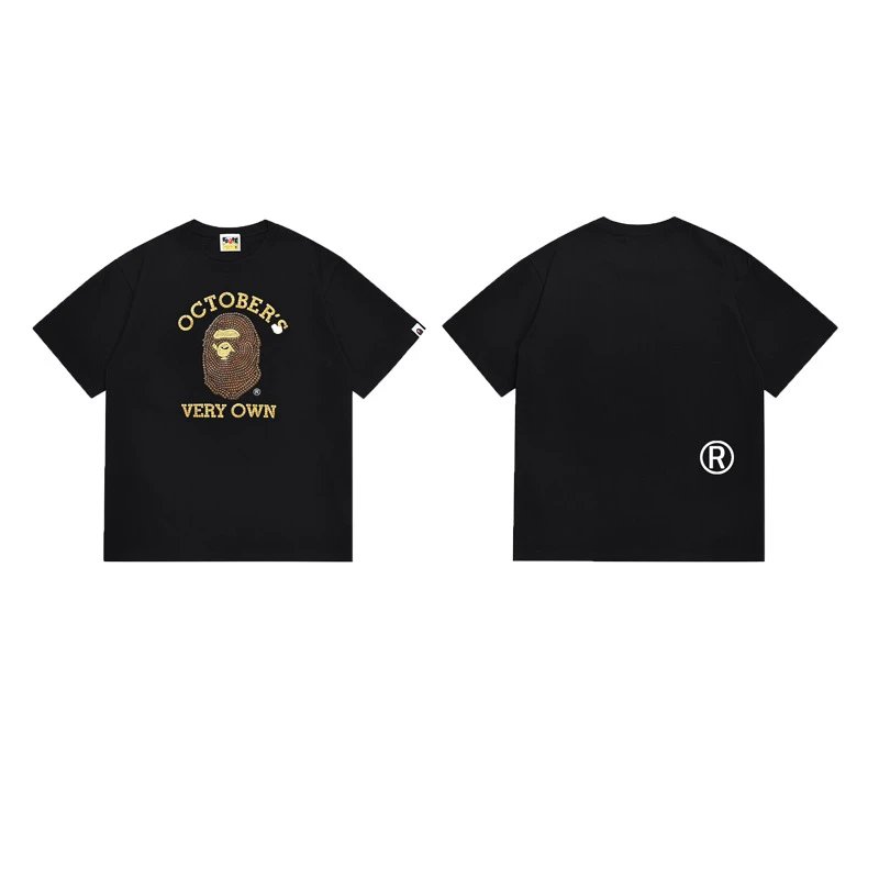 A Bathing Ape T-Shirts Short-Sleeve Graphic T-Shirt — 138 Black