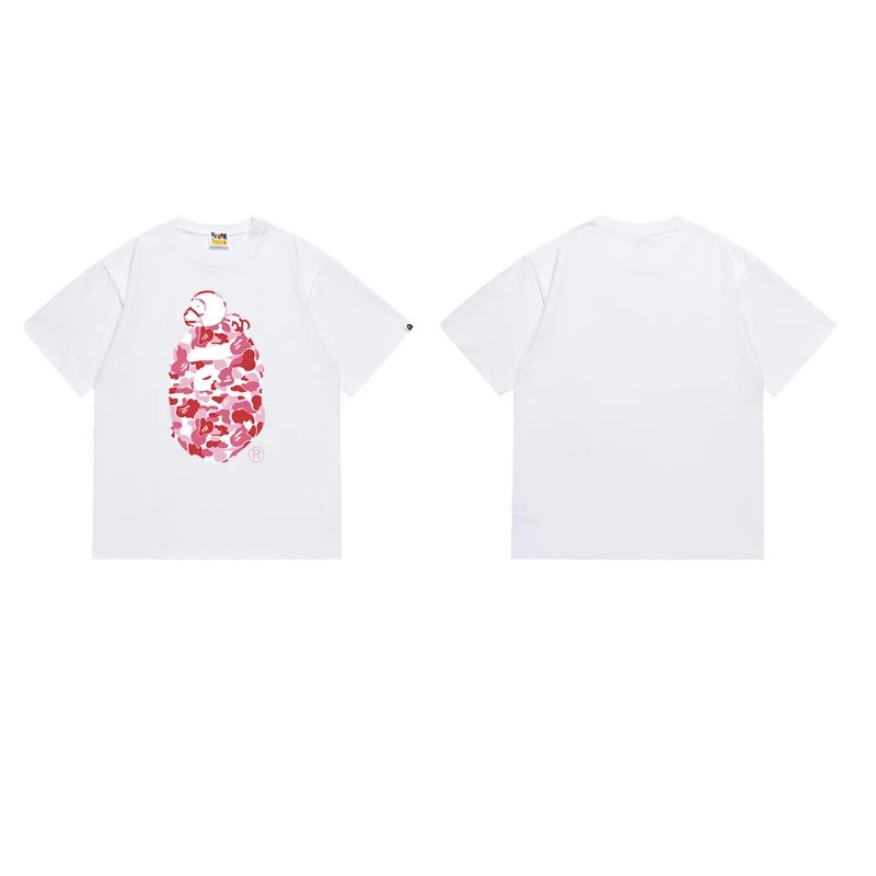 A Bathing Ape T-Shirts Short-Sleeve Graphic T-Shirt — 146 white powder