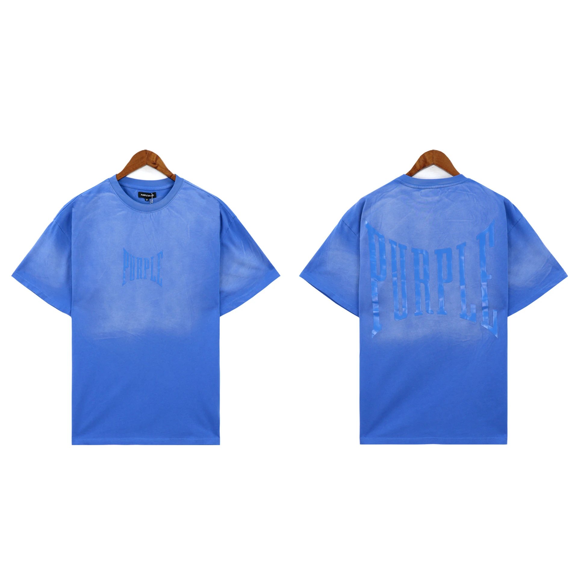 Purple Brand T-Shirts Graphic Print — 2366 Washed blue