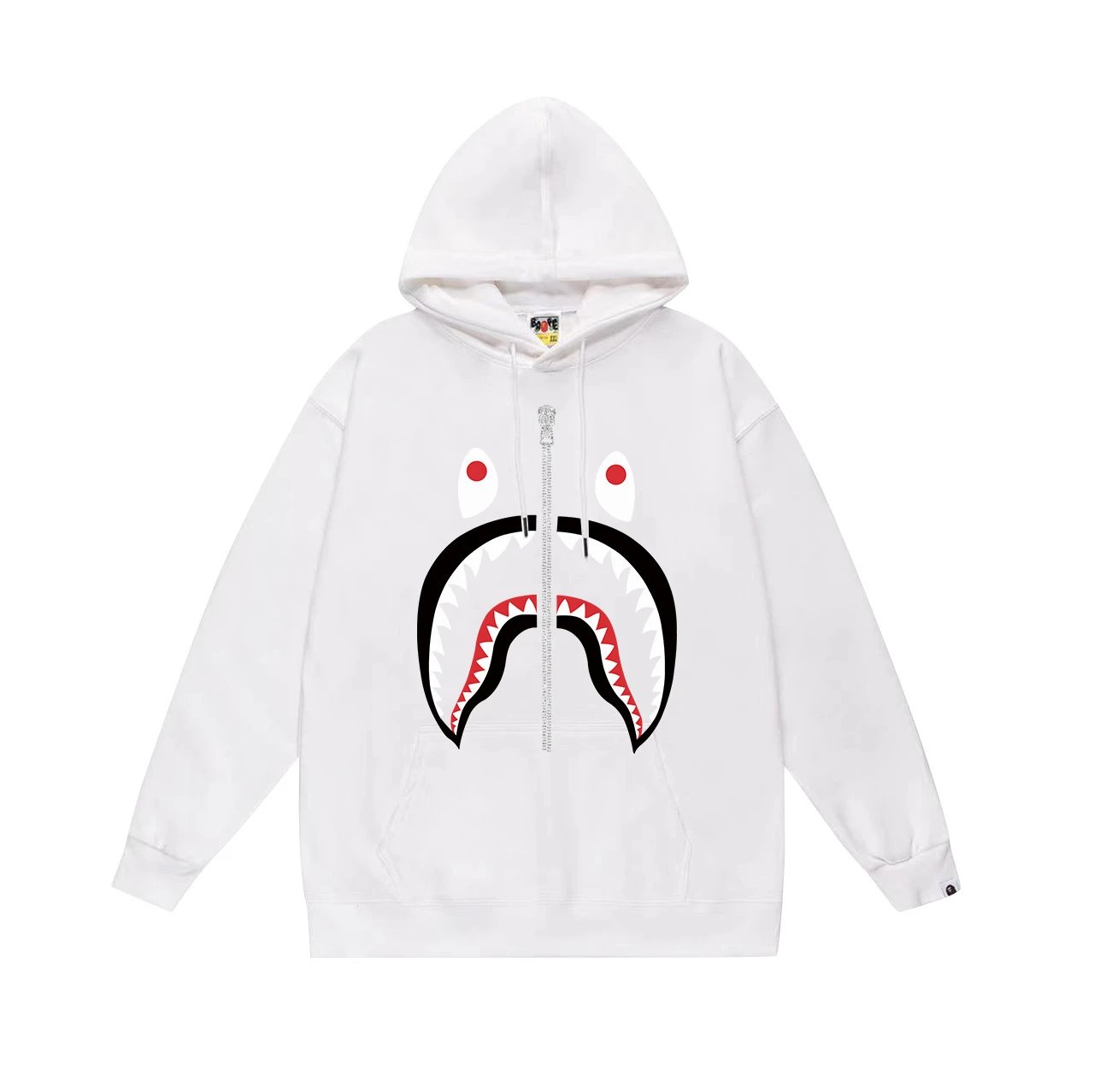 A Bathing Ape Hoodies & Sweatshirts Camo Head Graphic Pullover Hoodie — 661 White