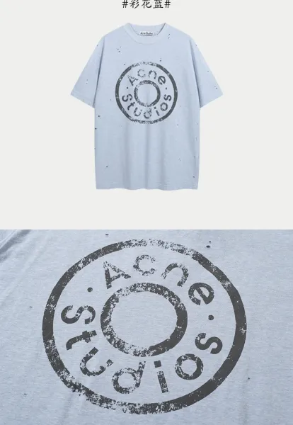 Acne Studios Logo Print White T-Shirt - 19