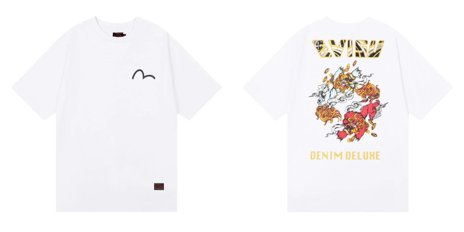 Evisu T-Shirts Short-Sleeve Graphic T-Shirt — QC 023 white