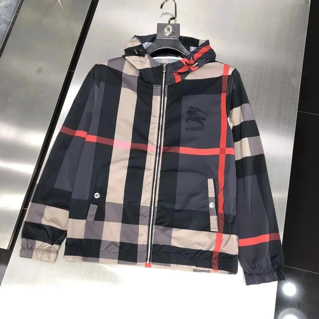 Burberry Jackets Hooded check-print zip jacket image 2