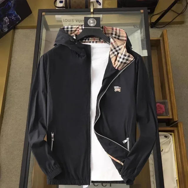 Burberry Jackets Hooded check-print zip jacket product detail image 7