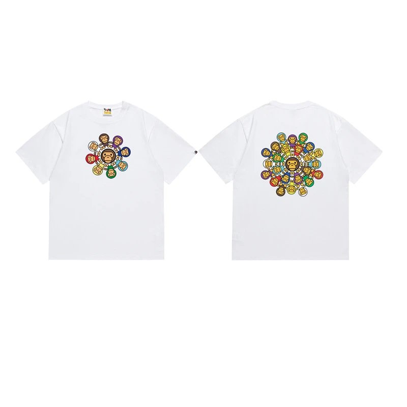 A Bathing Ape T-Shirts Short-Sleeve Graphic T-Shirt — 132 white