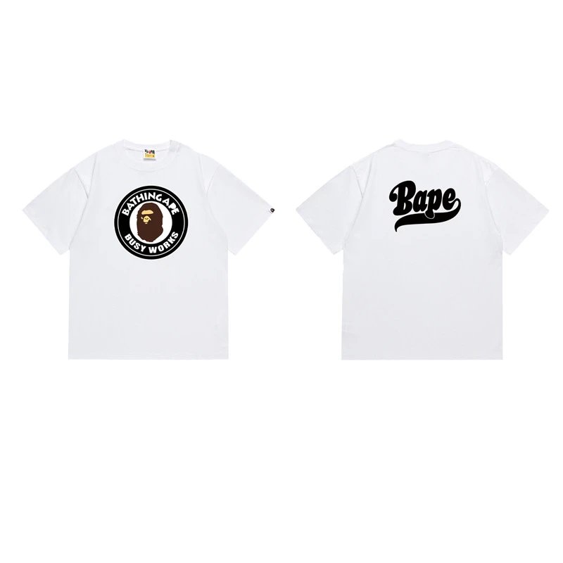 A Bathing Ape T-Shirts Short-Sleeve Graphic T-Shirt — 136 White