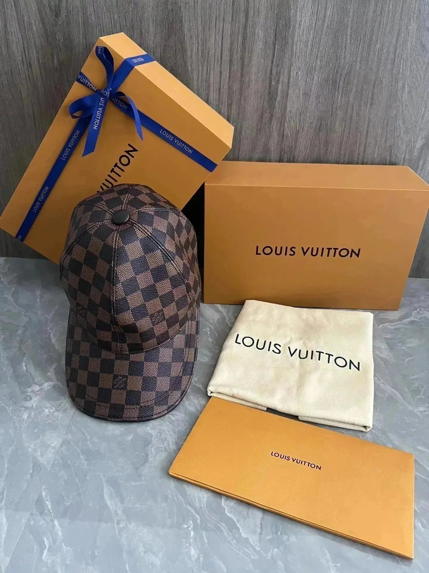 Louis Vuitton Monogram Denim Baseball Cap Navy - 6