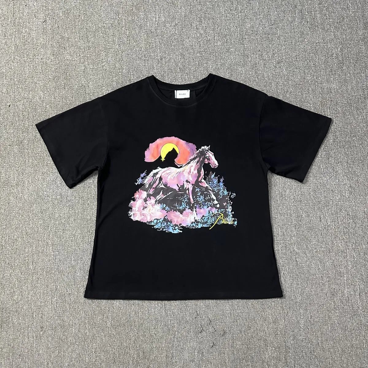 Rhude T-Shirts Cannes graphic print — 1196 black