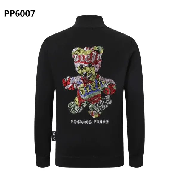 Philipp Plein Bear Embroidered Turtleneck Sweater Black - 1
