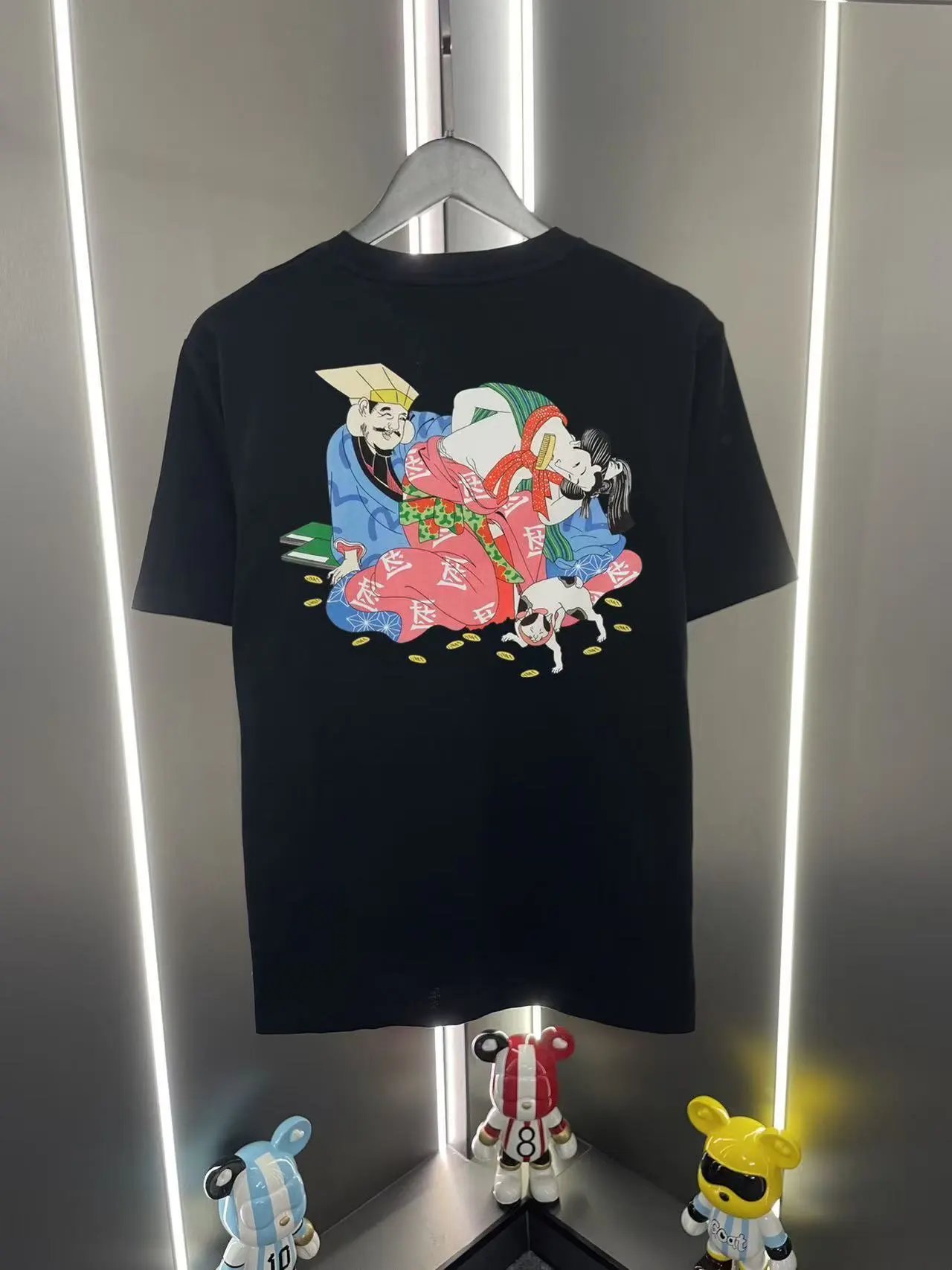 Evisu T-Shirts EUT-1 Graphic Print — Black 02