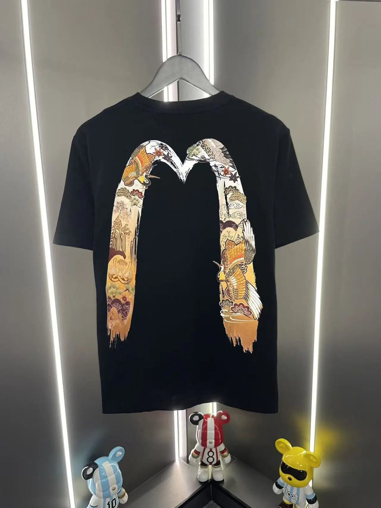 Evisu T-Shirts EUT-1 Graphic Print — Black 04