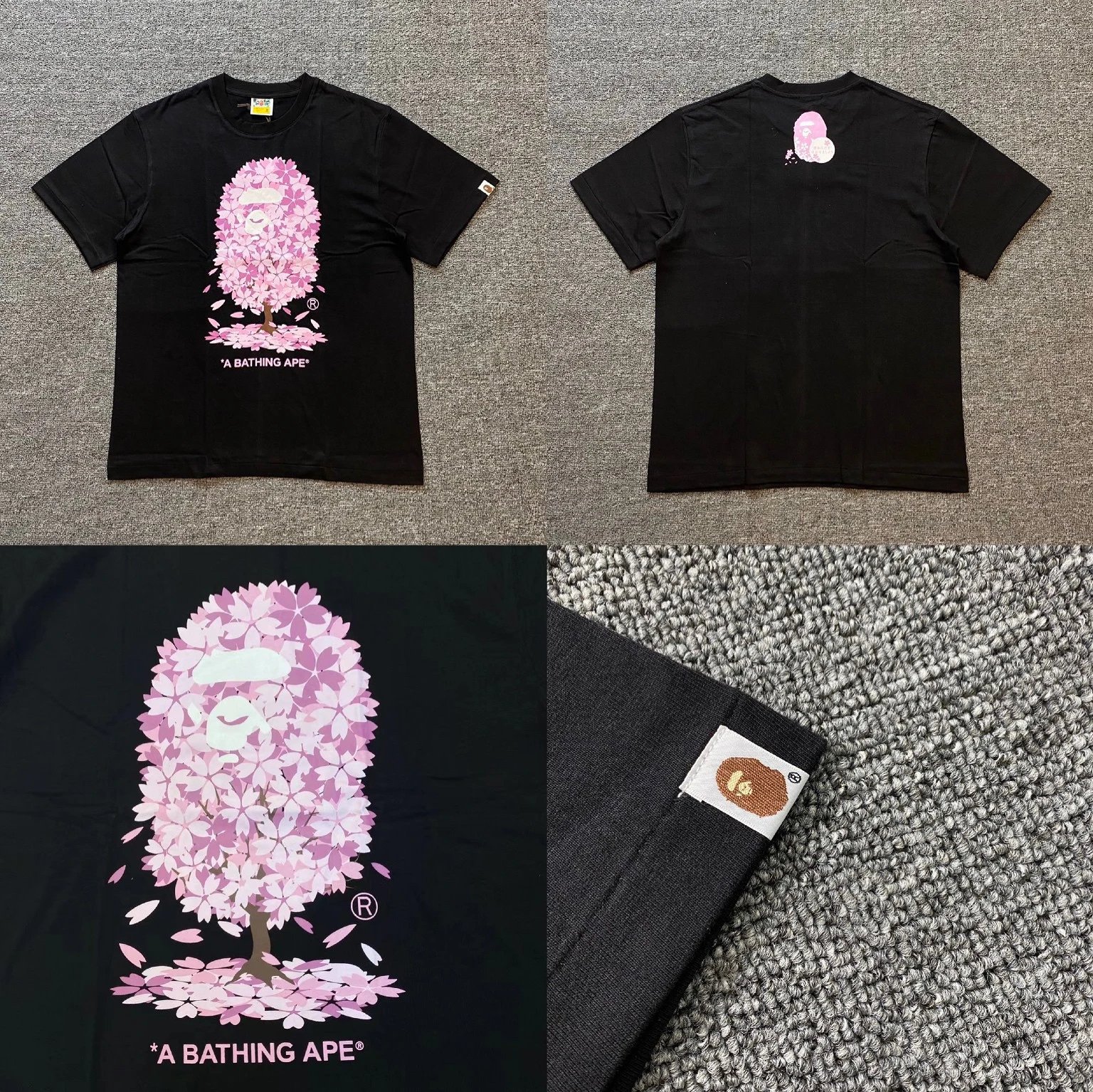 BAPE T-Shirts Short-Sleeve Graphic T-Shirt — XX289 black