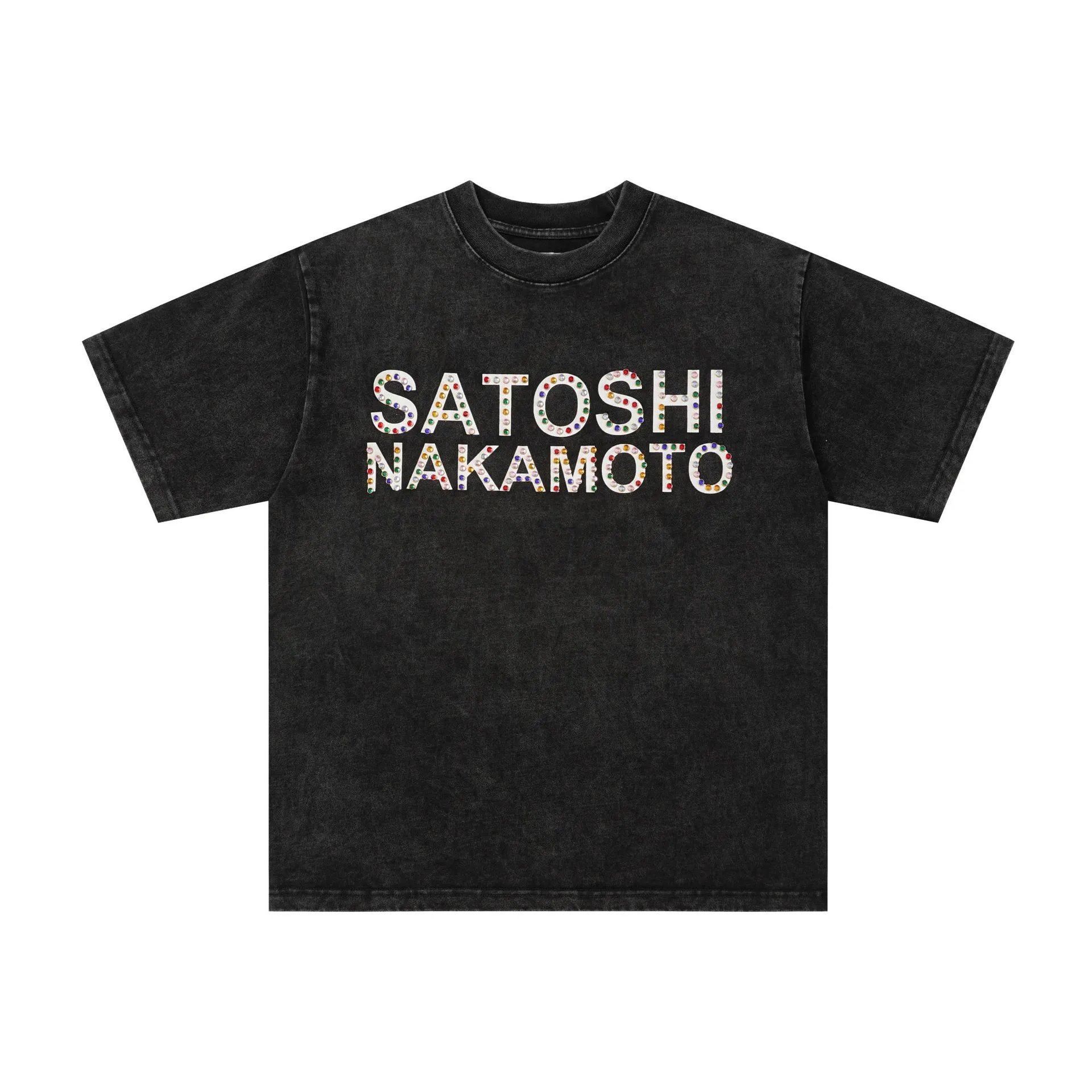 Satoshi Nakamoto T-Shirts Graphic studded T-Shirt — (ZFZ)D 3500 black